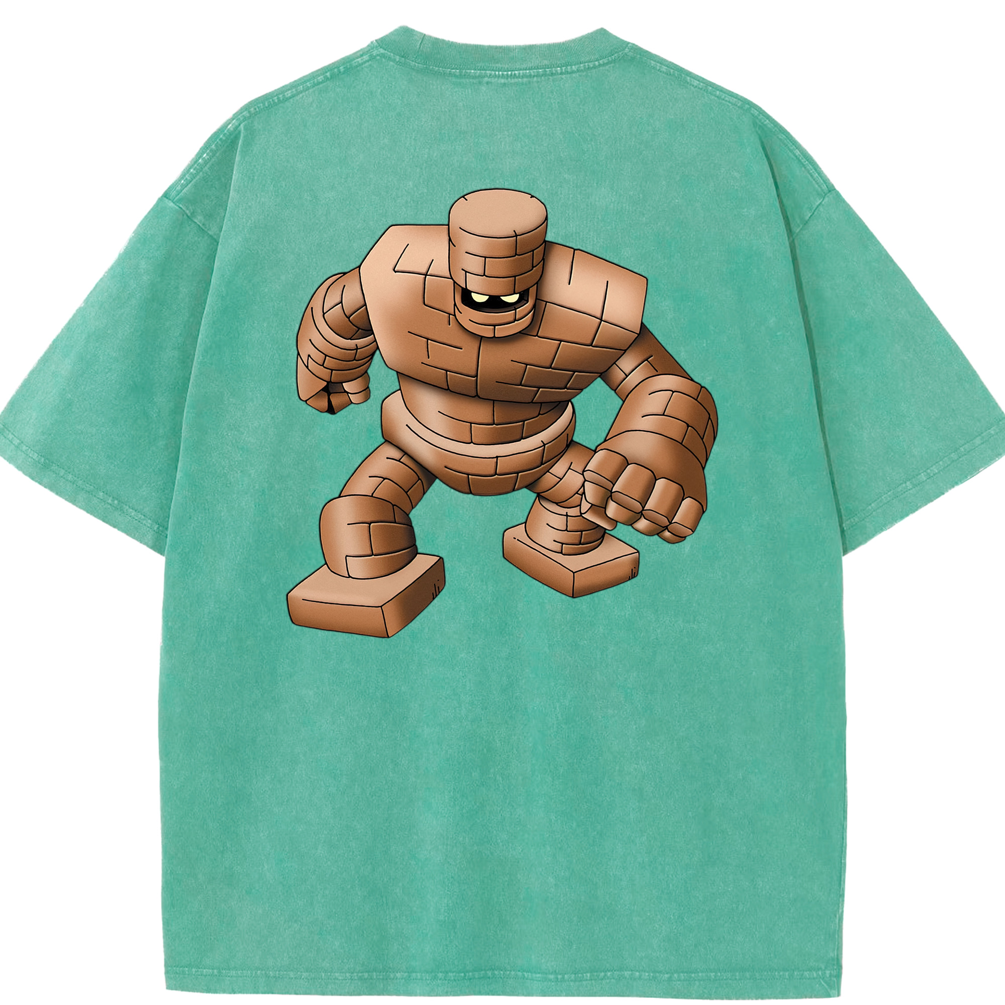 （画像用） ドラゴンクエスト Doragon Kuesuto Dragon Quest 綿100% ヴィンテージ風 半袖Tシャツ（背面プリント）